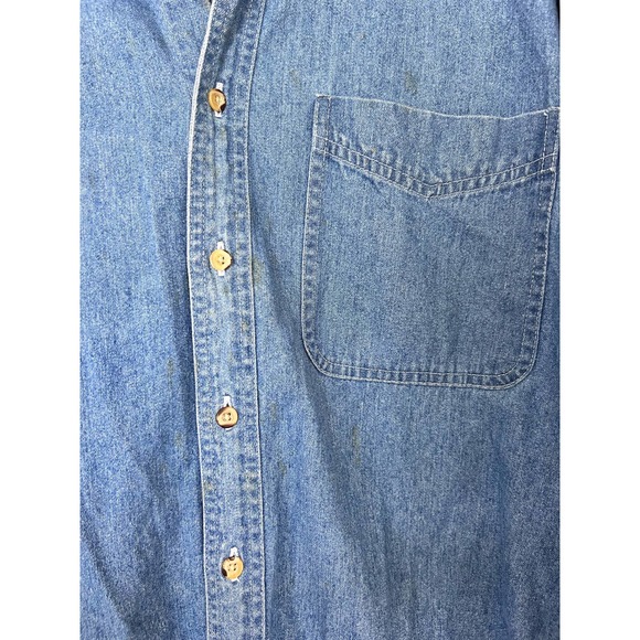 Savil Rowe Denim Button Down Longsleeve Shirt - Picture 7 of 16